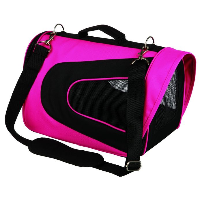 Сумка-переноска Trixie Alina, 27х27х52см, нейлон, серый/красный.