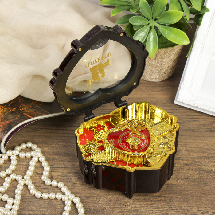 Шкатулка музыкальная "Сердце" механическая