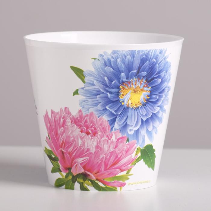 Кашпо 800 мл "Хризантемы"