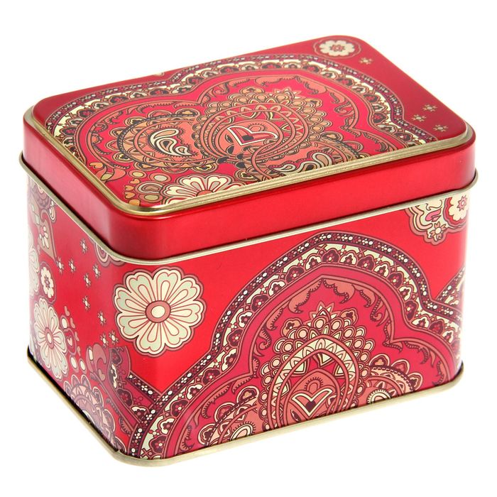 Банка для сыпучих продуктов 400 мл "Арабески" прямоугольная, цвет МИКС