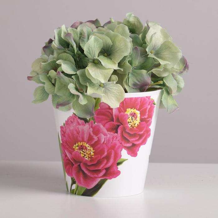 Кашпо 800 мл "Пионы"