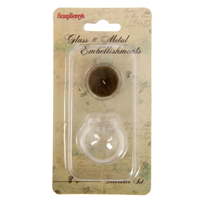 Декор для творчества стекло "Стеклянный колпак-Шар" 3 см