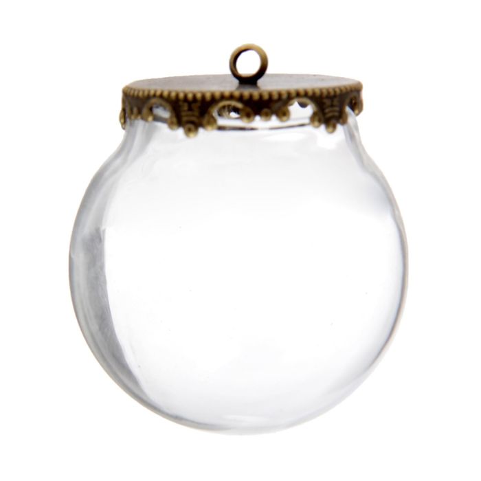 Декор для творчества стекло "Стеклянный колпак-Шар" 3 см