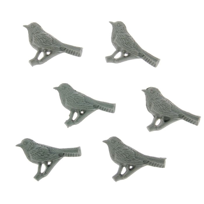 Декора для творчества объёмные фигурки "Птички", набор 6 шт.