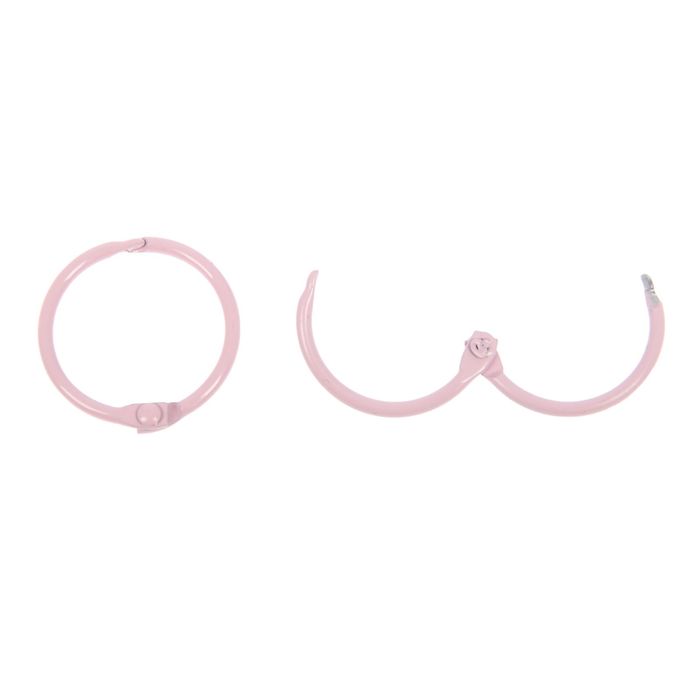 Кольца для творчества, для фотоальбомов, розовые 30 мм, набор 2 шт.