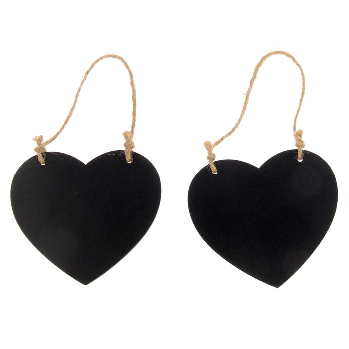 Набор меловых сердечек 8.5х7см, 2 шт.