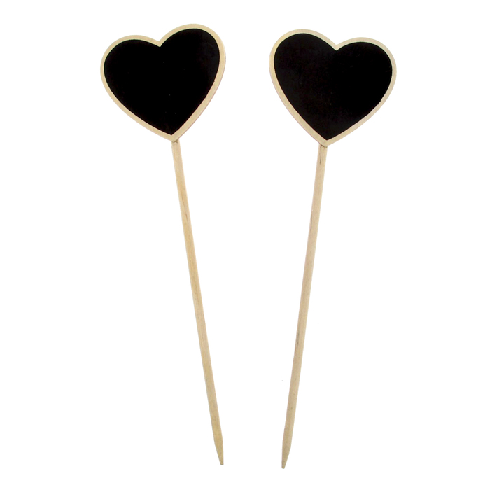 Набор меловых сердечек-вставок 6,5х5,5х22см, 2 шт.