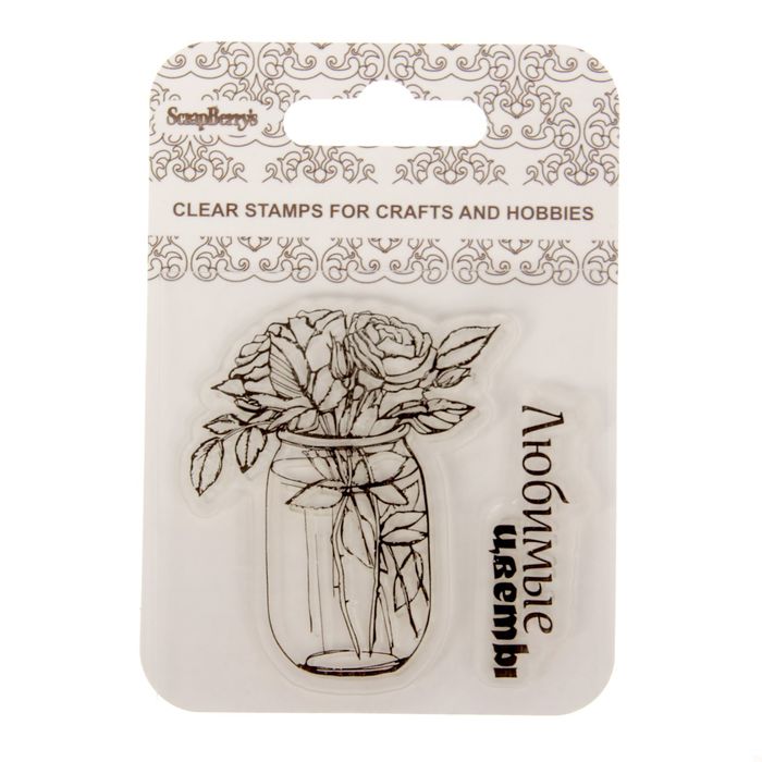 Набор штампов 7х7 см "Любимые цветы"(набор 2 шт)