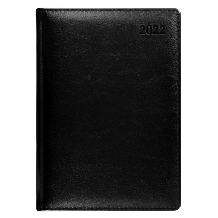 Ежедневник датированный 2017г А5 Letts GLOBAL DELUXE натуральная кожа, белый блок, золотой срез, черный