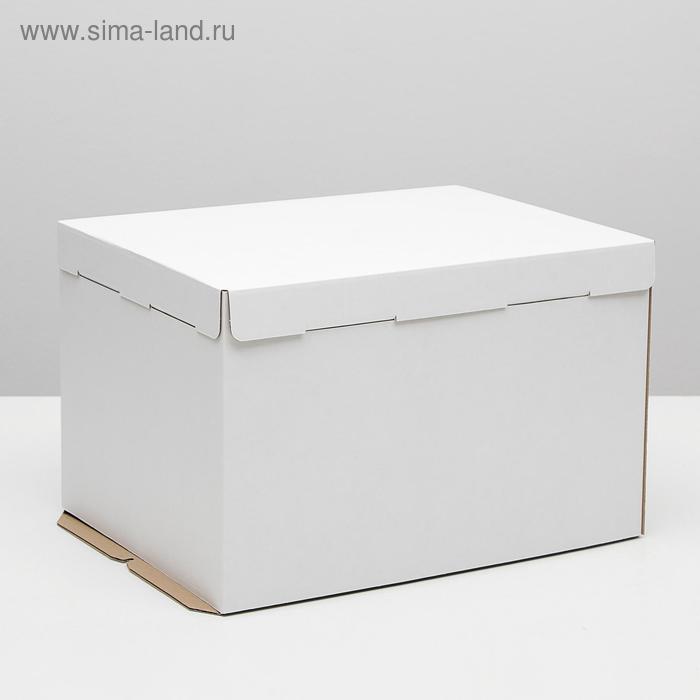Кондитерская упаковка, короб белый, 30 х 40 х 26 см