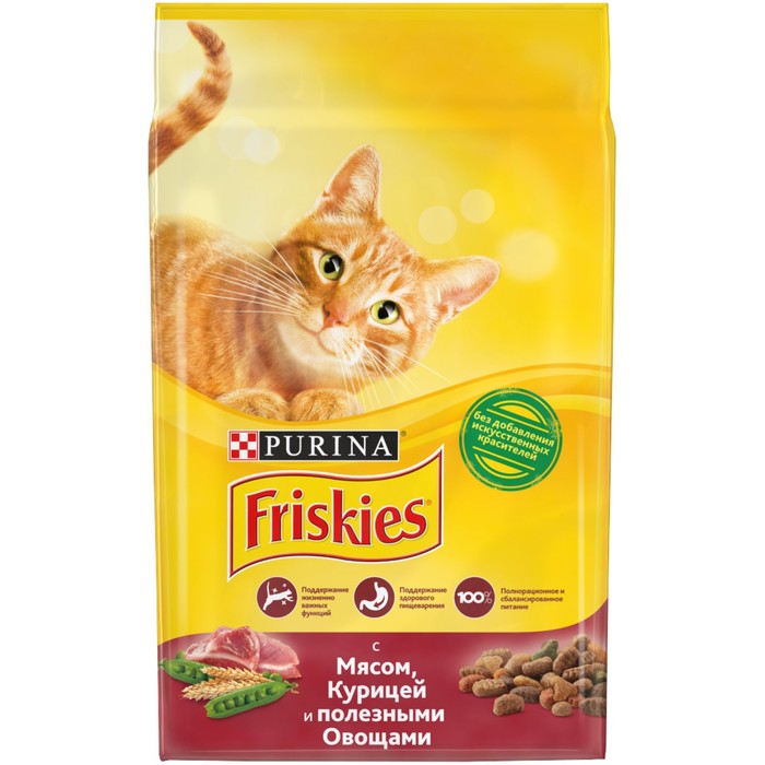 

Сухой корм FRISKIES для кошек, мясо/курица/овощи, 10 кг