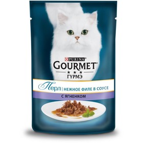 Влажный корм GOURMET PERLE для кошек, ягненок, пауч, 85 г