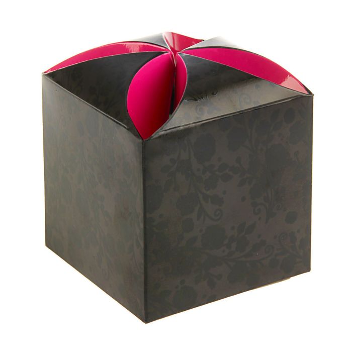 Подарочная коробка "Стиль", сборная, антрацит  9 х 9 х 9.5 см
