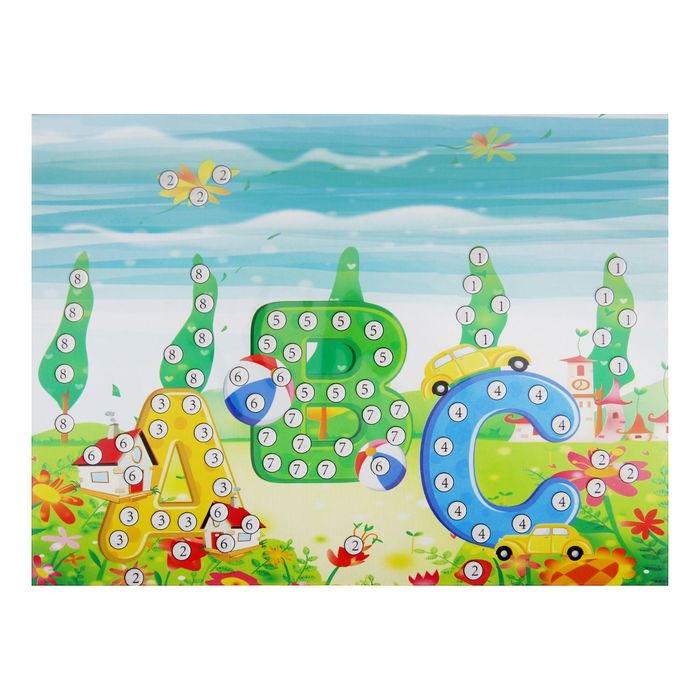 Аппликация стразами "АВС"