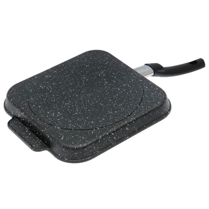 Сковорода-гриль квадратная 28х28 см "Pietra. Мокрый асфальт"