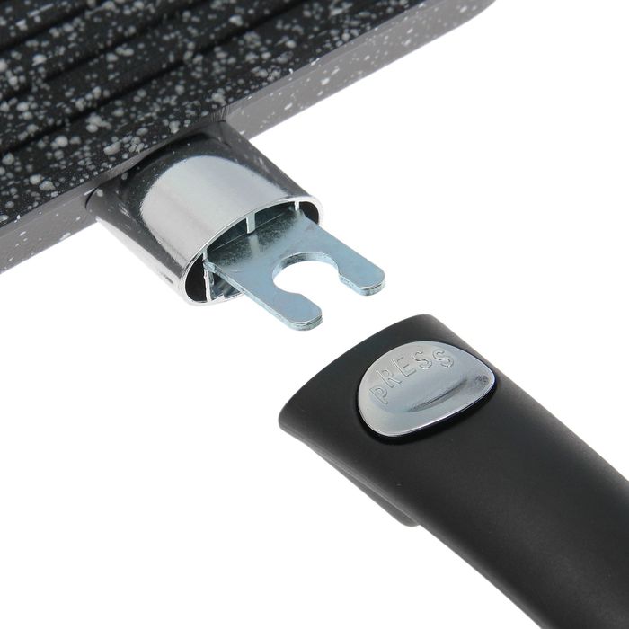 Сковорода-гриль квадратная 28х28 см "Pietra. Мокрый асфальт"