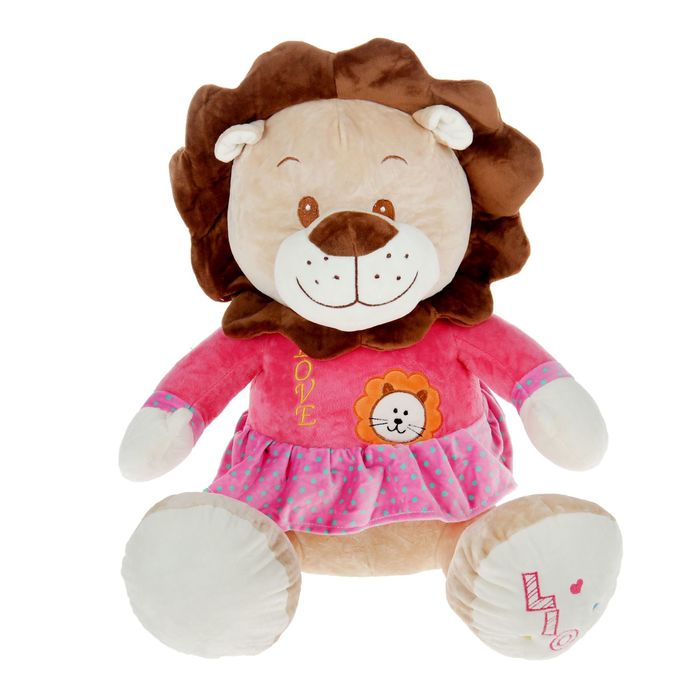 Мягкая игрушка "Лев" в платье № 1, цвета МИКС