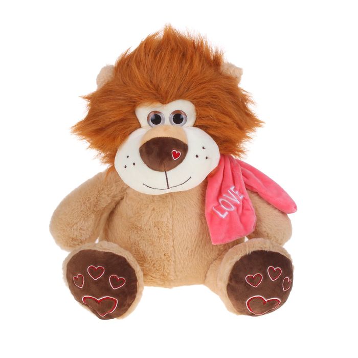 Мягкая игрушка "Лев с шарфом № 1", цвета МИКС