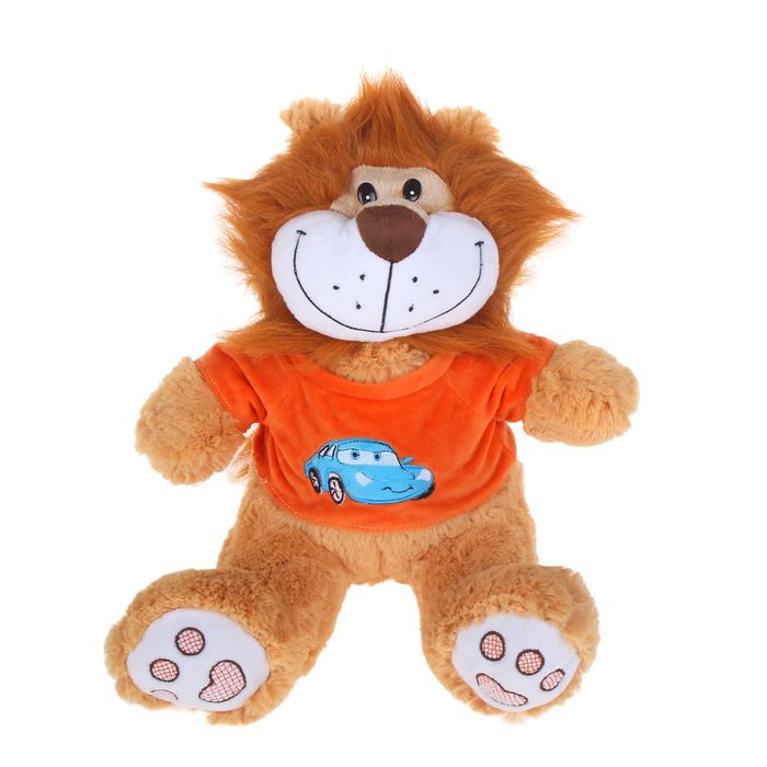 Мягкая игрушка "Лев в кофте с вышивкой № 2", цвета МИКС