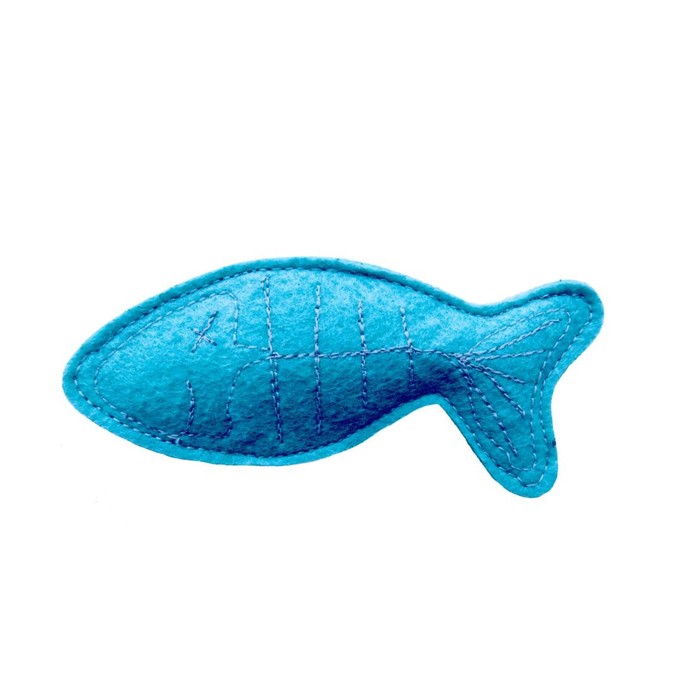 Игрушка для кошек "Рыбка" из фетра с кошачьей мятой, 13,5 х 6,5