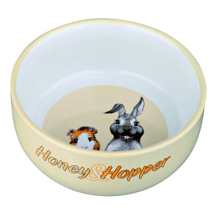Миска Trixie керамическая с рисунком "Honey & Hopper" 250 мл / ф 11 см.