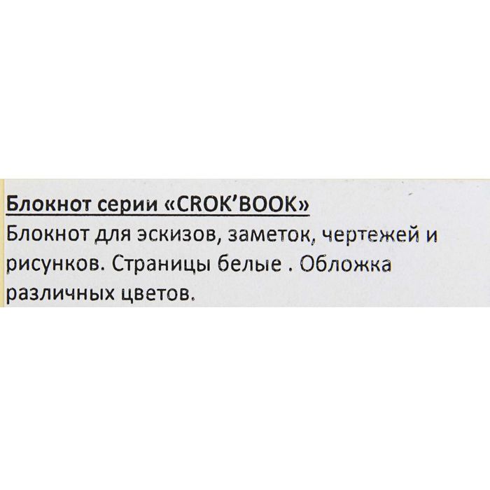 Блокнот для рисунков А5 90 г/м2 Clairefontaine Crok*Book, 24 листа, скоба