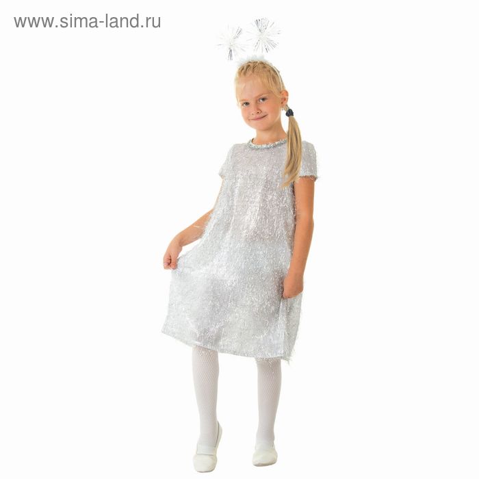 фото Карнавальный костюм "снежинка", платье, ободок, р-р 56, рост 104 см страна карнавалия