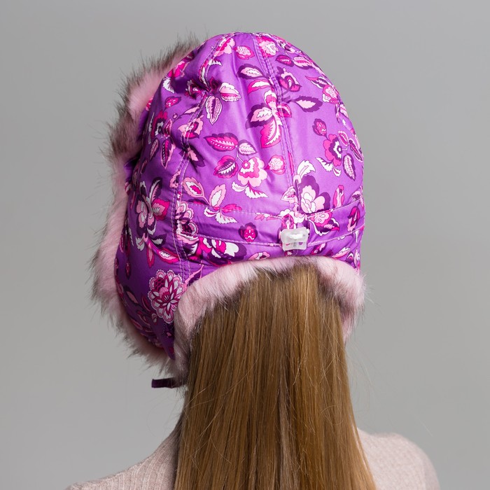 Шапка зимняя для девочки, размер 52, цвет МИКС 204