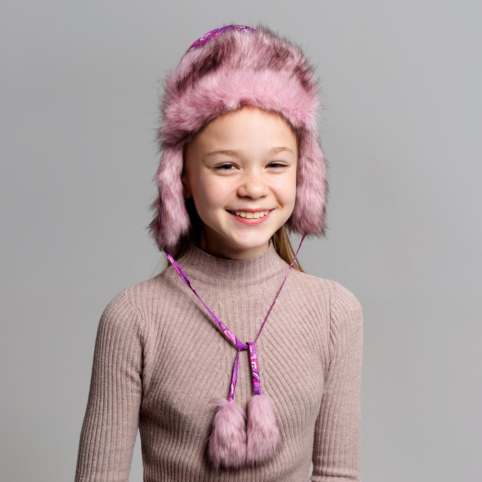 Шапка зимняя для девочки, размер 52, цвет МИКС 204