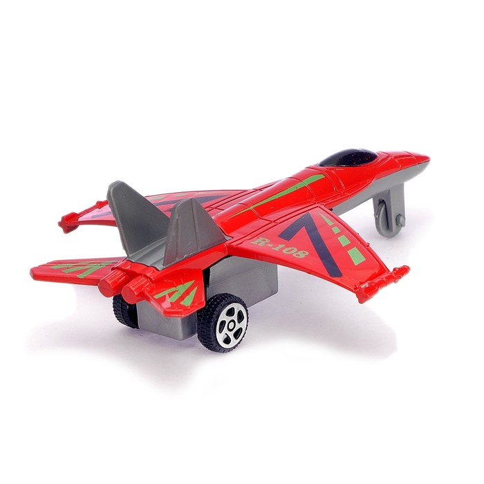 Самолёт инерционный "Перехватчик", цвета МИКС