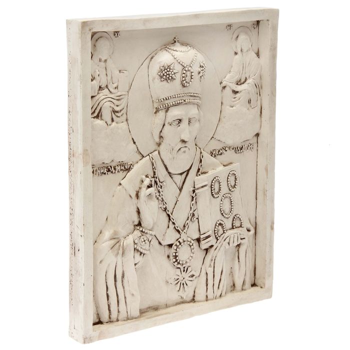 Панно "Икона Святой Николай", состаренный 40х50см