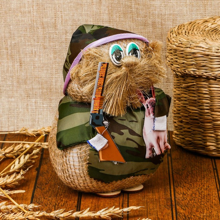 Оберег «Домовой Нафаня», охотник, 15 см