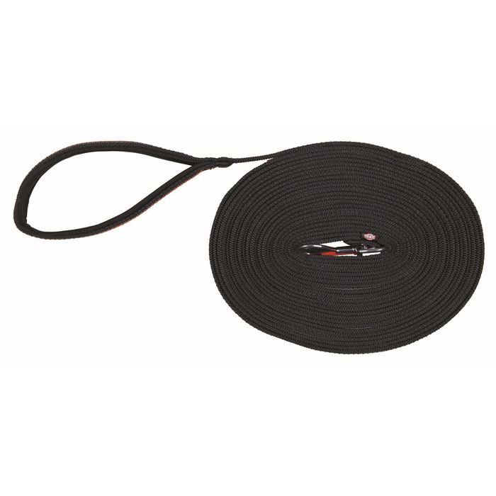 Поводок Trixie, нейлон, 10 м х 1,7см, черный/оранжевый