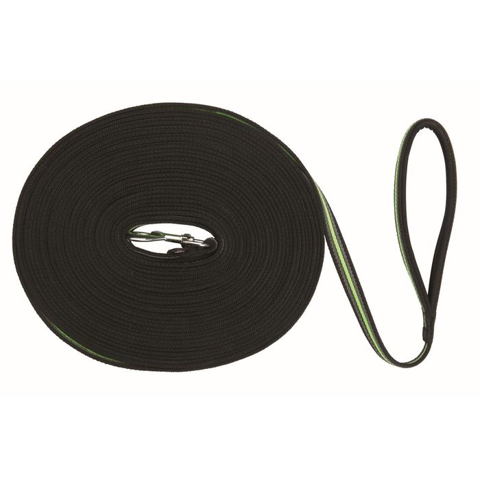 Поводок Trixie Fusion, 5 м х 1,7 см, черный/зеленый