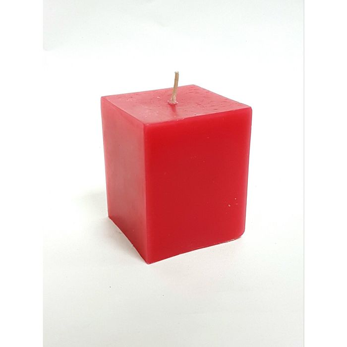Свеча куб, красный, 5х5.7см