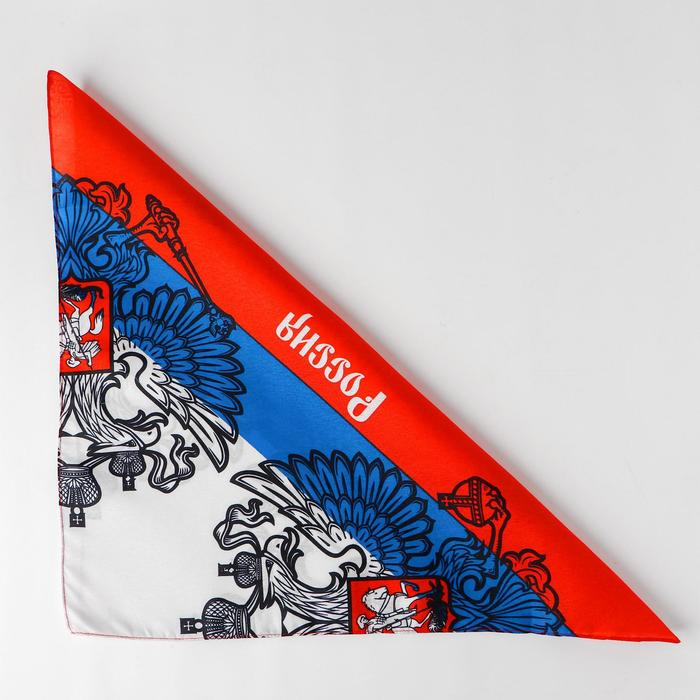 Бандана "Россия", триколор, 50 х 50 см