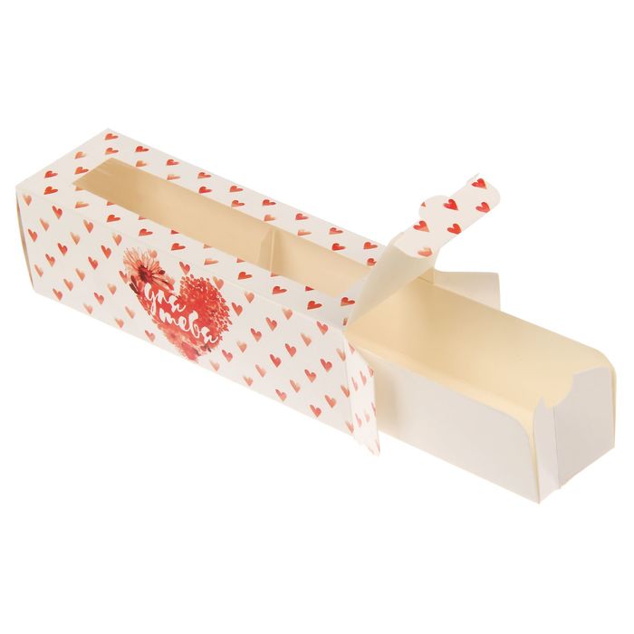 Коробочка для макарун «Для тебя», 18 х 5,5 х 5,5 см