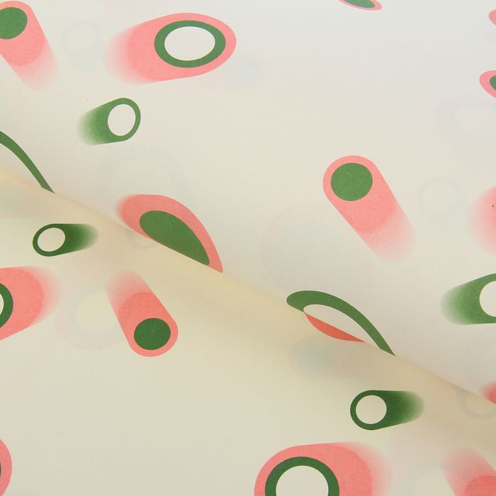 Бумага упаковочная "Зеленые кометы", 60 х 60 см