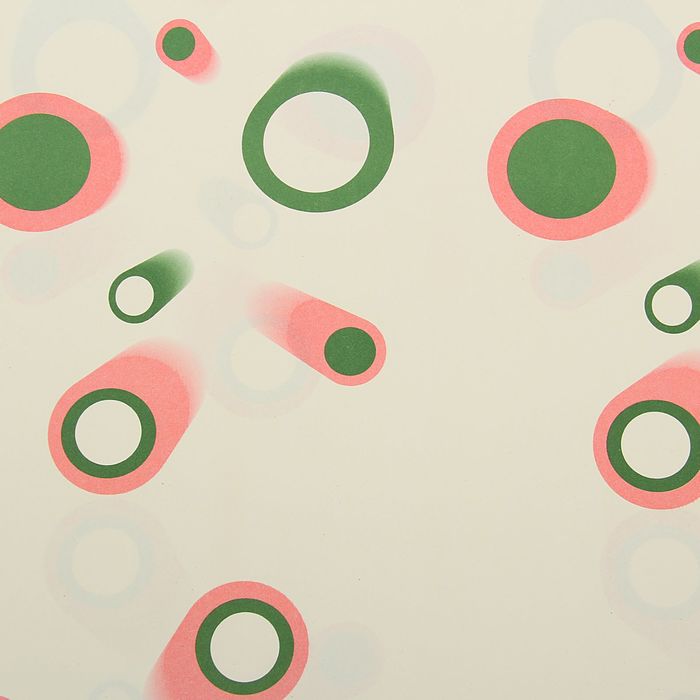 Бумага упаковочная "Зеленые кометы", 60 х 60 см