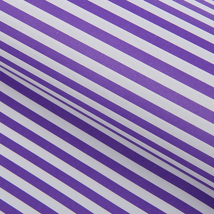 Бумага упаковочная "Фиолетовые полоски", 60 х 60 см