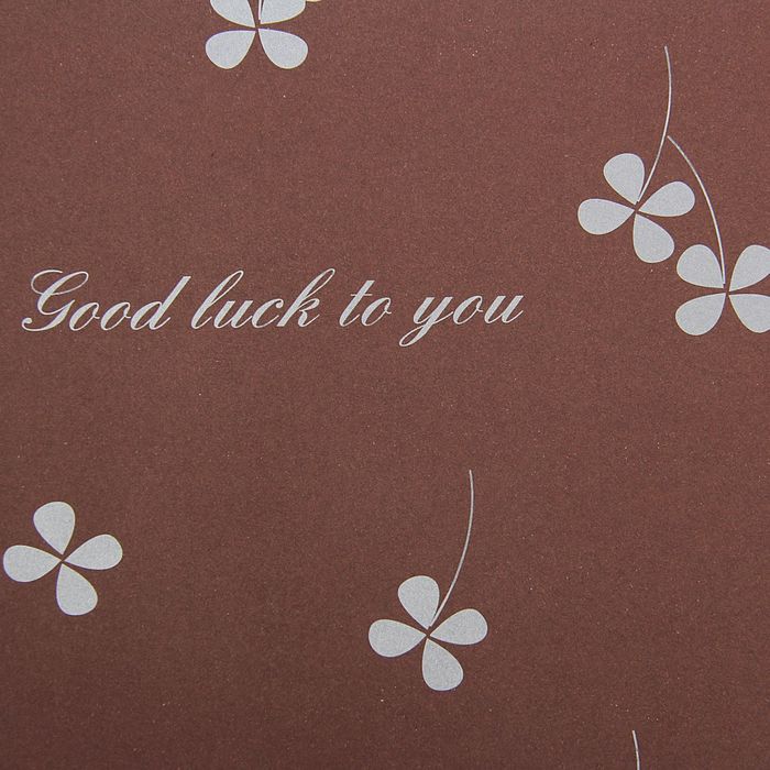 Бумага упаковочная "Клевер на коричневом" 60 х 60 см