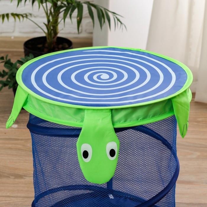 Корзина для игрушек "Черепашка" с крышкой на липучке