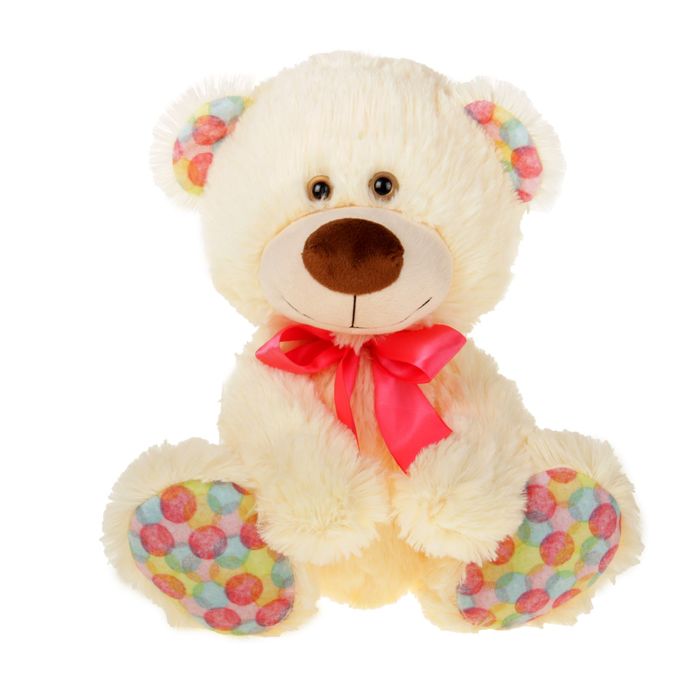 Мягкая игрушка "Медвежонок Ник" цвета бежевый