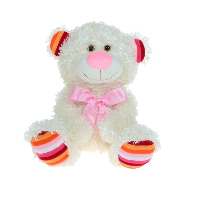 Мягкая игрушка "Медвежонок Ник" молочный, 35 см