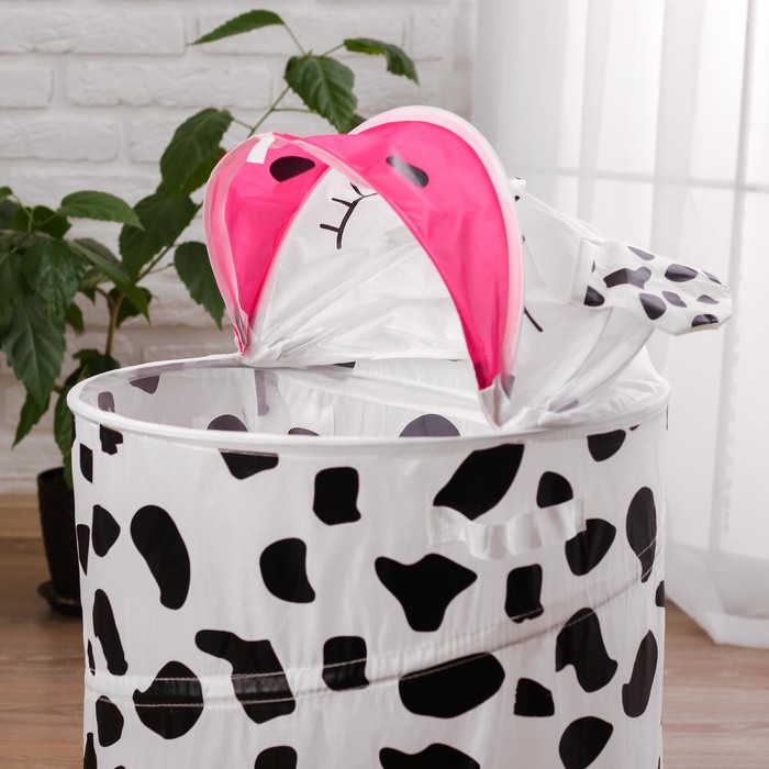 Корзина для игрушек "Коровка" с крышкой