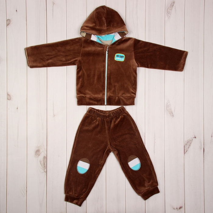 Костюм NEON 760401, р.86 80% хлопок,20% полиэстер коричневый