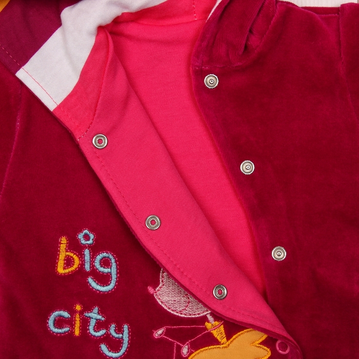 Комбинезон NEON 760333, р.74 80% хлопок,20% полиэстер малиновый