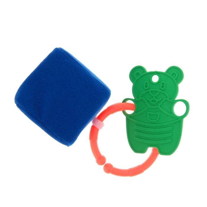 Погремушка-грызунок «Кубик цветной № 1»