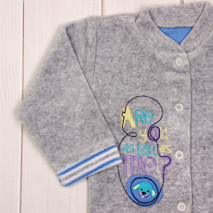 Костюм FUN CLUB: полукомбинезон,жакет 762528 р.74 80% хлопок,20% полиэстер синий