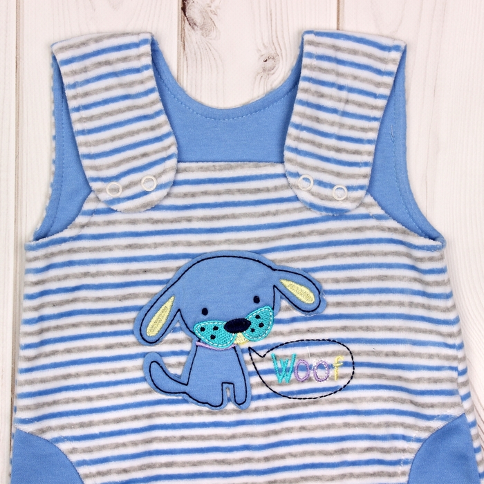 Костюм FUN CLUB: полукомбинезон,жакет 762528 р.74 80% хлопок,20% полиэстер синий